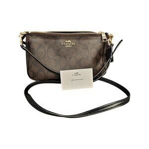 Coach Signature Coated Canvas Small Crossbody Bag